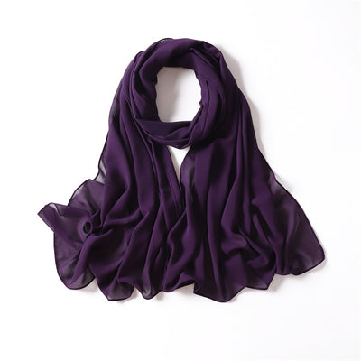 EGGPLANT CHIFFON SHAWL