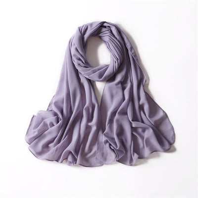 LIGHT HEATHER CHIFFON SHAWL