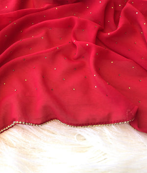 Stone Chiffon - Red
