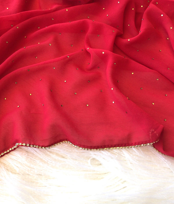 Stone Chiffon - Red