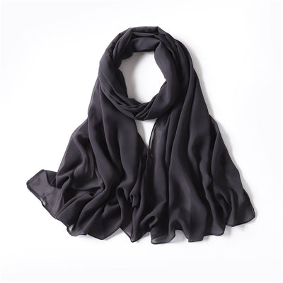 IRON GREY CHIFFON SHAWL