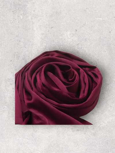 LUXE SATIN CREPE - BURGUNDY